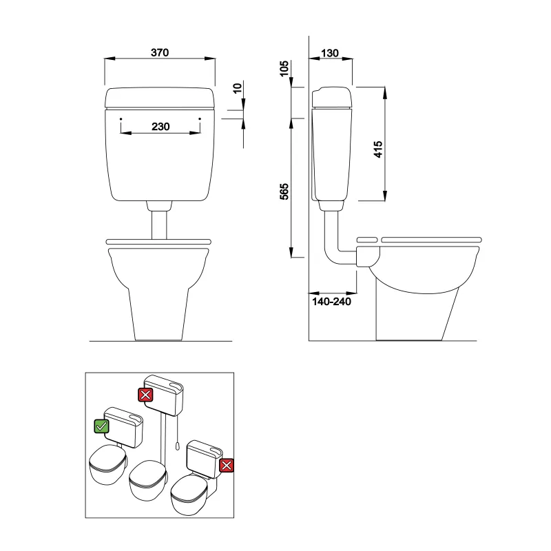 ADRIA WC nádržka Star/Stop 6(4,5-6) L, bílá