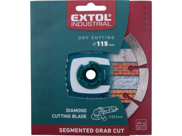 EXTOL INDUSTRIAL 8703031 - kotouč diamantový řezný segmentový Grab Cut, suché řezání, O 11