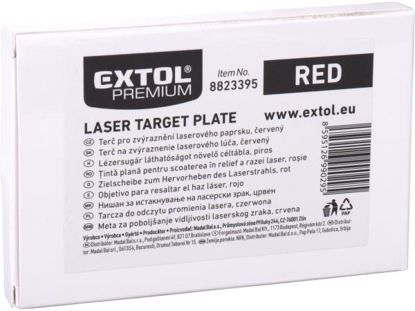 EXTOL PREMIUM 8823395 - terč pro zvýraznění laser. paprsku, červený