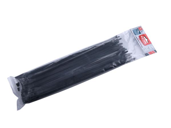 EXTOL PREMIUM 8856238 - pásky stahovací na kabely EXTRA, černé, 370x7,6mm, 50ks, nylon PA6