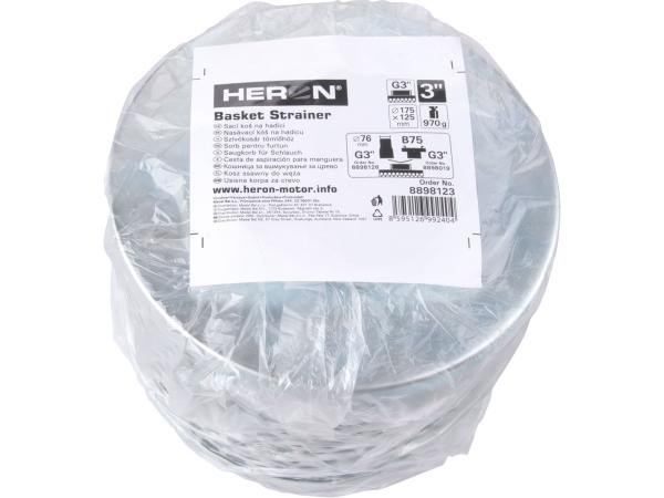 HERON 8898123 - koš sací, G 3", pozinkovaná ocel