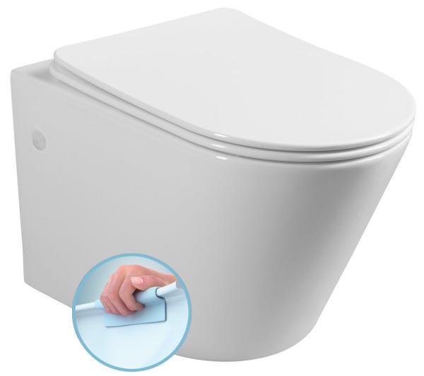 PACO závěsná WC mísa, Rimless, 36x53 cm, bílá (PZ1012WR)