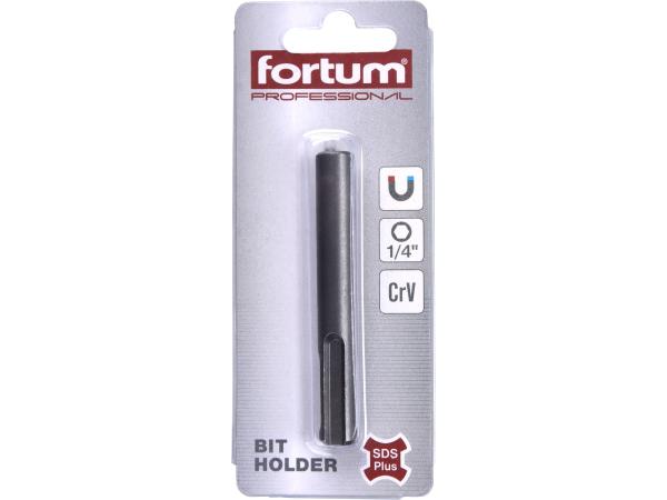 FORTUM 4743300 - redukce z SDS PLUS na 1/4" hroty, délka 65mm