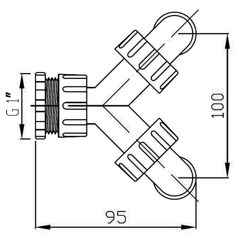 Dvojkolínko pračkového podomítkového sifonu, bílá (168.130.0)