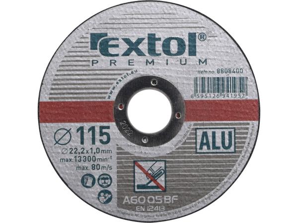 EXTOL PREMIUM 8808400 - kotouč řezný na hliník, O 115x1,0x22,2mm