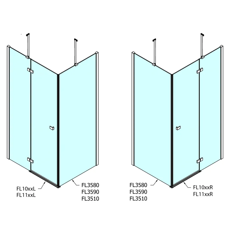 FORTIS LINE boční stěna 800mm, čiré sklo (FL3580)