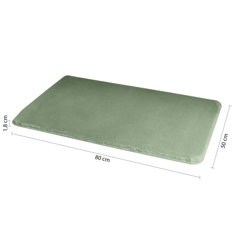 FUZZY koupelnová předložka, 50x80 cm, 100% polyester, protiskluz, zelená