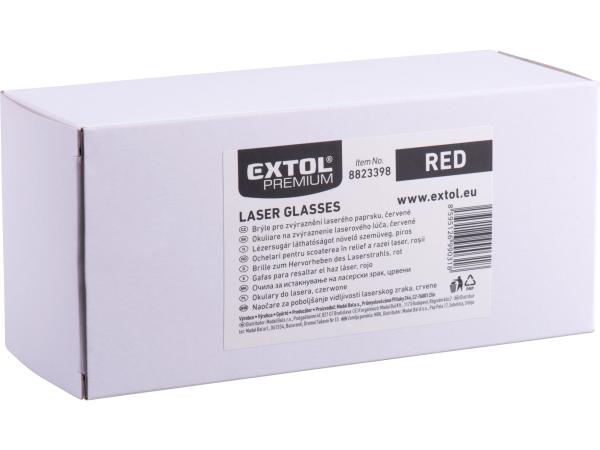 EXTOL PREMIUM 8823398 - brýle pro zvýraznění laser. paprsku, červené