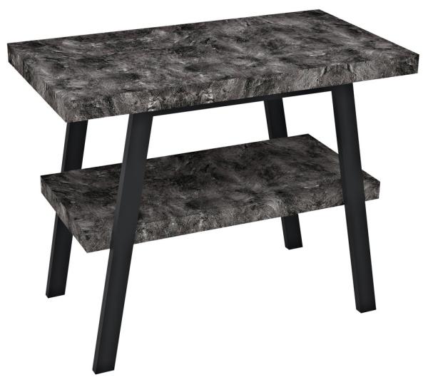 TWIGA umyvadlový stolek 80x72x50 cm, černá mat/štípaný kámen (VC442-80-9)