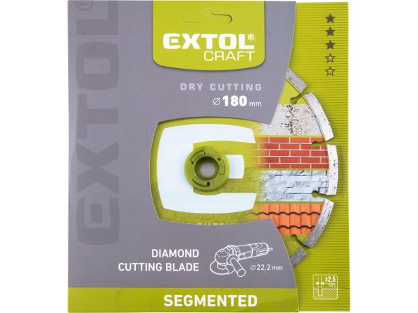 EXTOL CRAFT 108814 - kotouč diamantový řezný segmentový - suché řezání, O 180x22,2x2,5mm