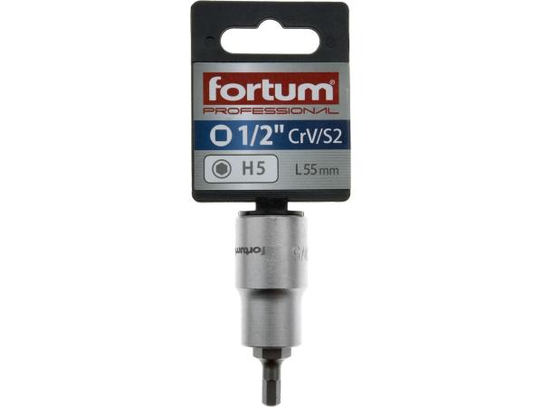 FORTUM 4700605 - hlavice zástrčná 1/2" imbus, H 5, L 55mm