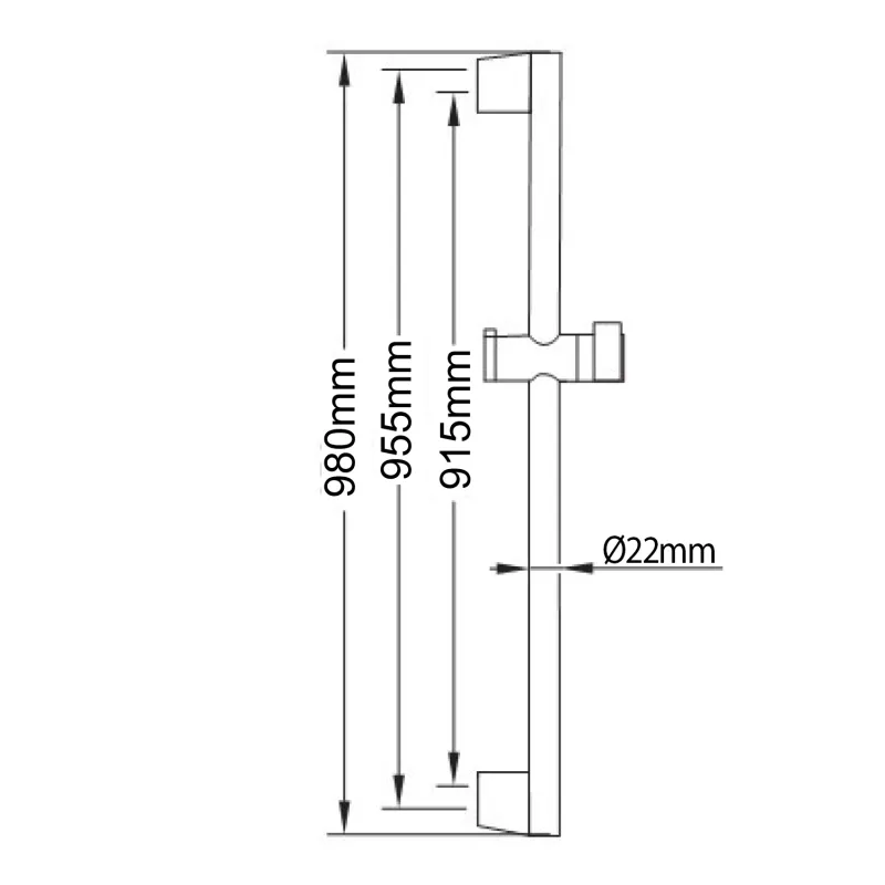 AMY sprchová souprava, posuvný držák, 980mm, chrom (1202-20)