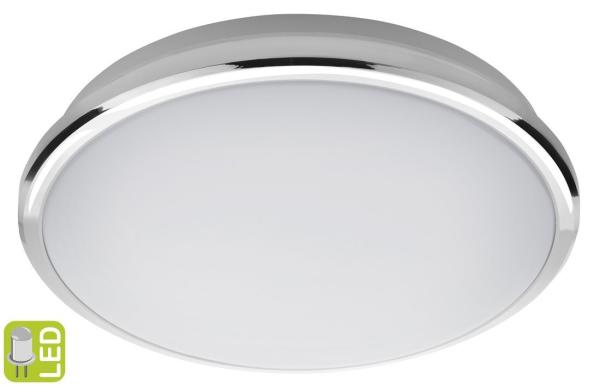 SILVER stropní LED svítidlo pr.28cm, 10W, 230V, studená bílá, chrom (AU463)