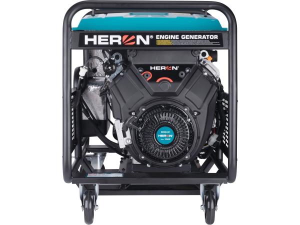 HERON 8896431 - elektrocentrála benzínová 23,5HP/12kW/15kVA (400V), 12kW (230V), podvozek