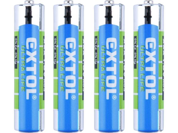EXTOL ENERGY 42000 - baterie zink-chloridové, 4ks, 1,5V AAA (R03)