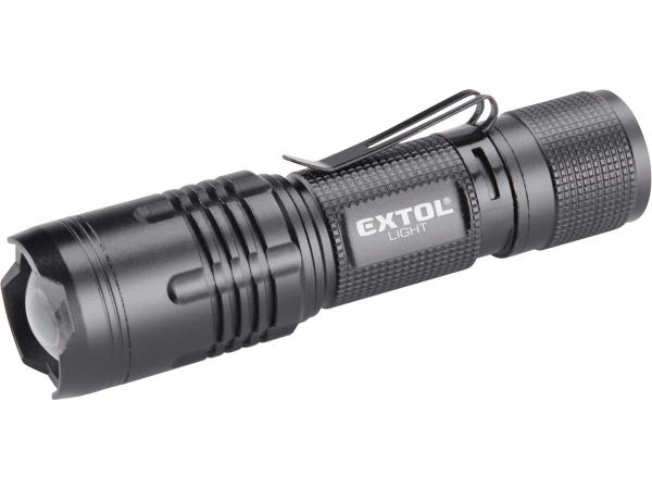 EXTOL LIGHT 43143 - svítilna 400lm, zoom, USB nabíjení, CREE XTE 5W