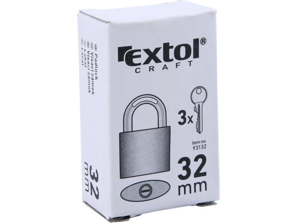 EXTOL CRAFT 93132 - zámek visací litinový, 32mm