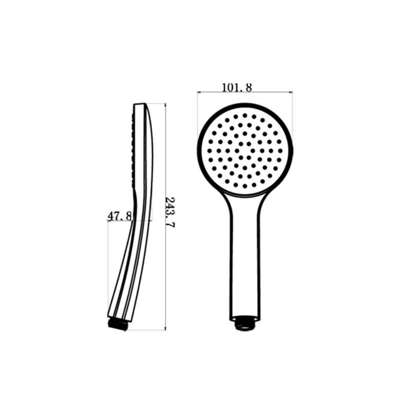 Ruční sprcha, průměr 102mm, ABS/chrom (1204-43)