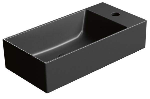 KUBE X keramické umyvadlo 50x25 cm, pravé/levé, černá mat (9486126)