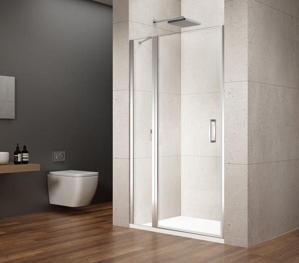 LORO sprchové dveře s pevnou částí 1100mm, čiré sklo