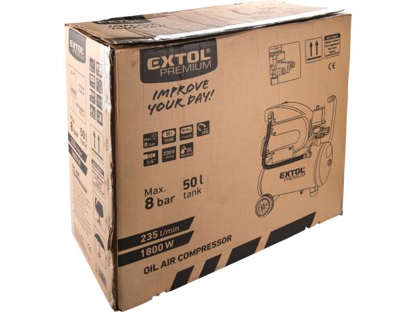 EXTOL PREMIUM 8895315 - kompresor olejový, 1800W, 50l