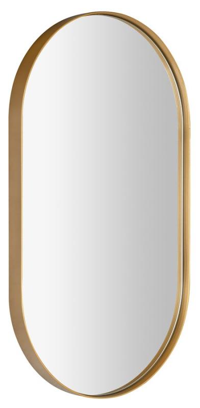 PUNO oválné zrcadlo v rámu 40x70cm, zlato mat