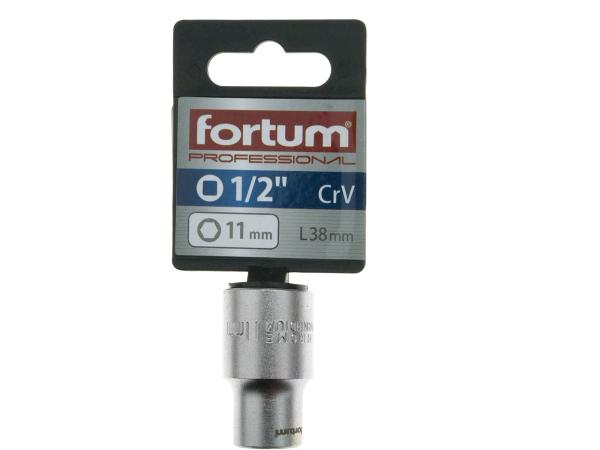FORTUM 4700411 - hlavice nástrčná 1/2", 11mm, L 38mm