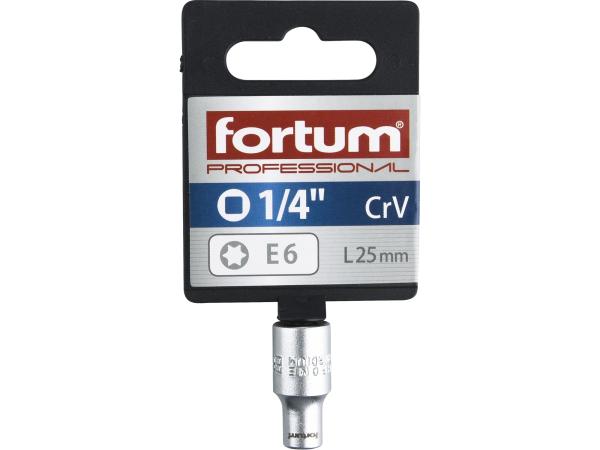 FORTUM 4701706 - hlavice nástrčná vnitřní TORX 1/4", E 6, L 25mm