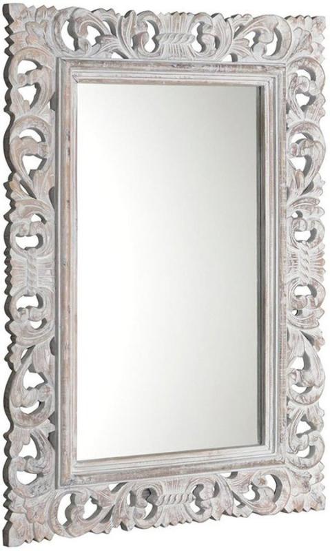 SCULE zrcadlo v rámu, 80x120cm, bílá (IN324)