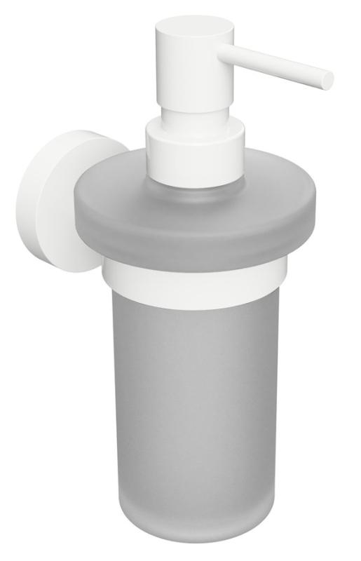 X-ROUND WHITE dávkovač mýdla 230ml, mléčné sklo, bílá mat