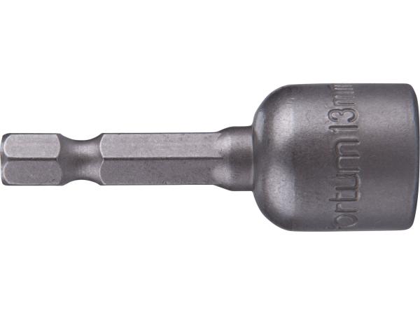 FORTUM 4741613 - klíč nástrčný magnetický 1/4" stopka, 13x48mm, CrV