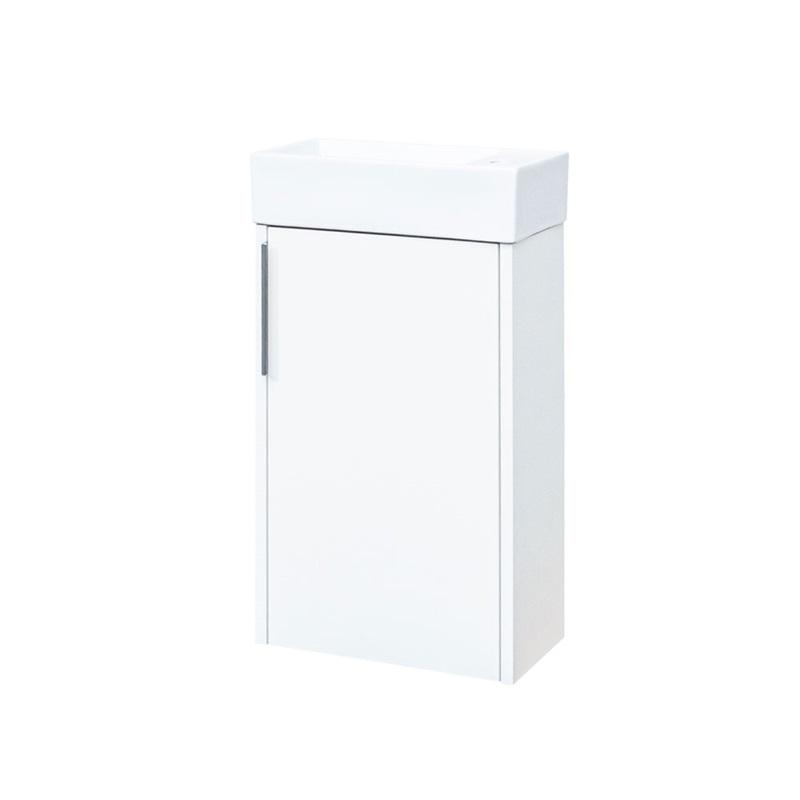 MEREO MP6704 Vigo, koupelnová skříňka s keramickým umývátkem, 41 cm, bílá, dub