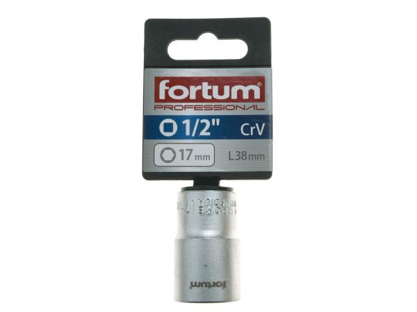 FORTUM 4700417 - hlavice nástrčná 1/2", 17mm, L 38mm