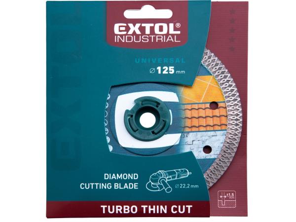 EXTOL INDUSTRIAL 8703042 - kotouč diamantový řezný, turbo Thin Cut, suché i mokré řezání,
