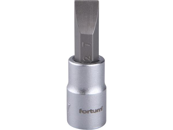 FORTUM 4701802 - hlavice zástrčná 1/4" hrot plochý, 7mm, L 37mm