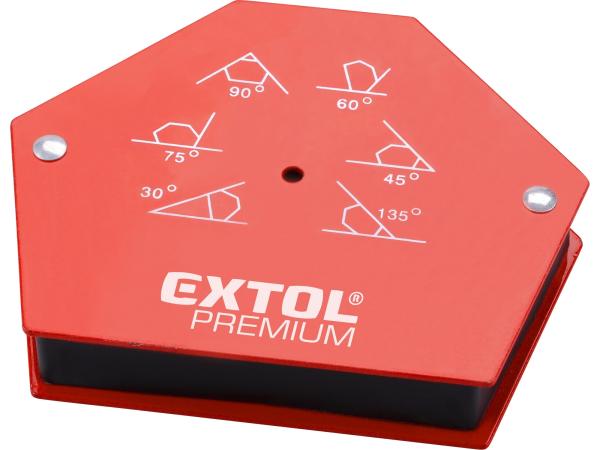 EXTOL PREMIUM 8815194 - magnet-úhelník svařovací, 30°-45°-60°-75°-90°-135°, nosnost do 22kg