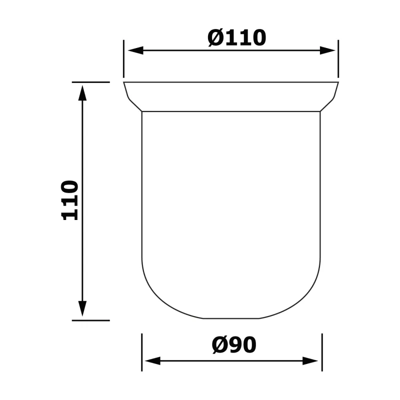Miska na WC štětku pro X-ROUND/Trend-i/X-STEEL, XS301 mléčné sklo (NDX310)