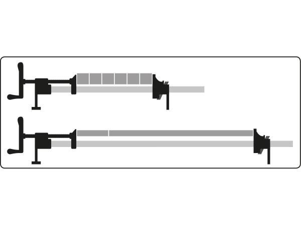 EXTOL PREMIUM 8815403 - svěrka trubková nastavitelná, fixace na pevném konci pomocí trubky