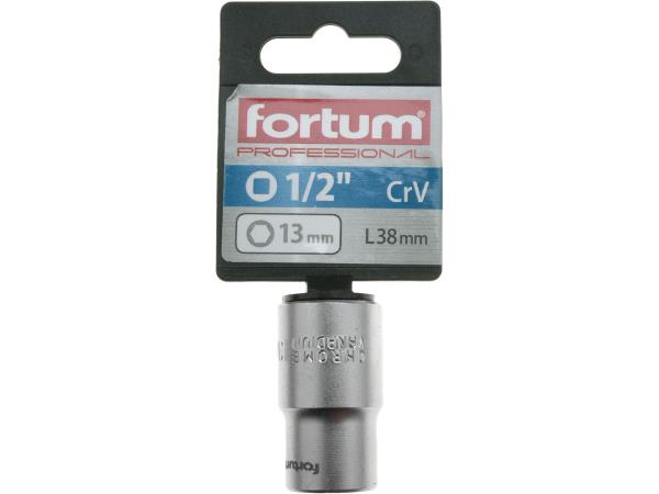 FORTUM 4700413 - hlavice nástrčná 1/2", 13mm, L 38mm