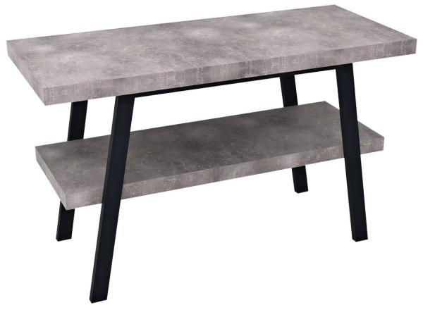 TWIGA umyvadlový stolek 130x72x50 cm, černá mat/cement