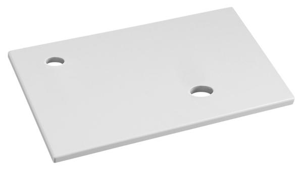 MINOR deska pod umývátko 40x22,5cm, baterie vlevo, litý mramor, bílá (MR400)
