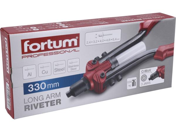FORTUM 4770614 - kleště nýtovací pákové, 2,4 - 6,4mm