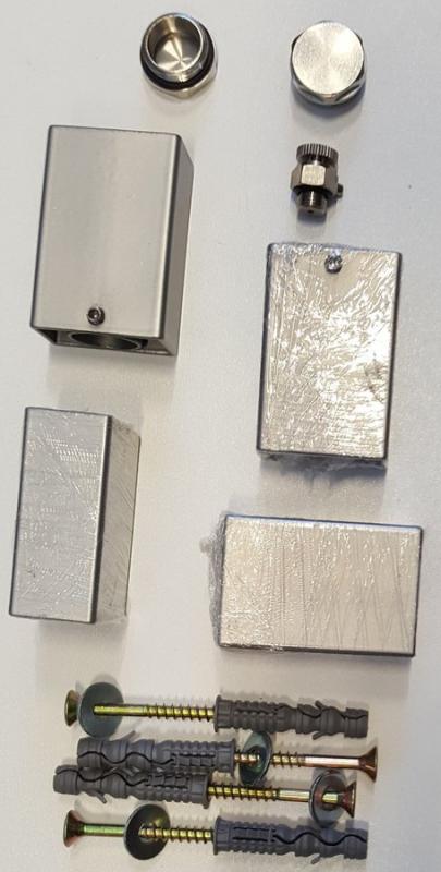 POLI montážní uchycení, stříbrná metalická, 4 ks (NDUL-S)