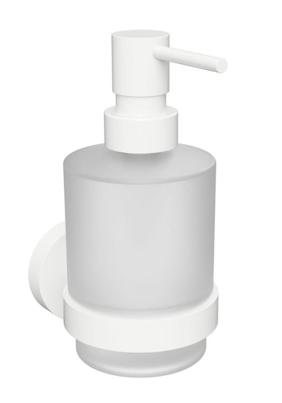 X-ROUND WHITE dávkovač mýdla 200ml, mléčné sklo, bílá mat