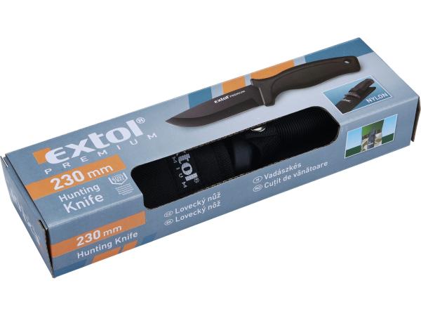 EXTOL PREMIUM 8855300 - nůž lovecký nerez, 230/110mm