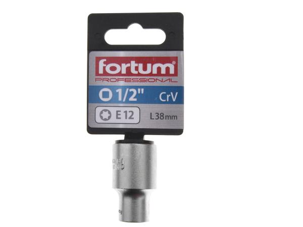 FORTUM 4700701 - hlavice nástrčná vnitřní TORX 1/2", E 12, L 38mm