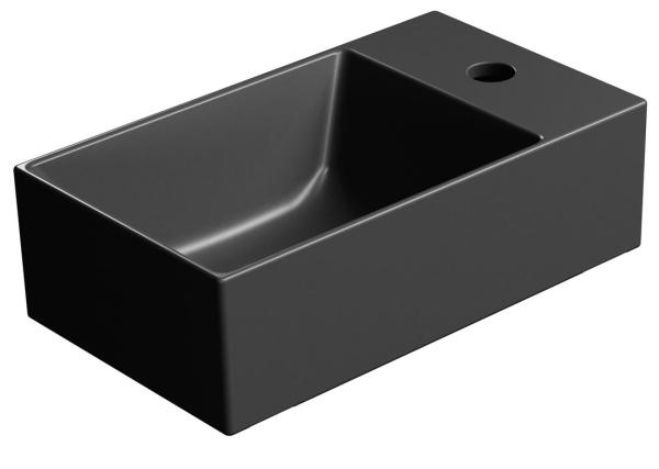 KUBE X keramické umyvadlo 40x23 cm, pravé/levé, černá mat (9484126)