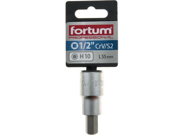FORTUM 4700610 - hlavice zástrčná 1/2" imbus, H 10, L 55mm