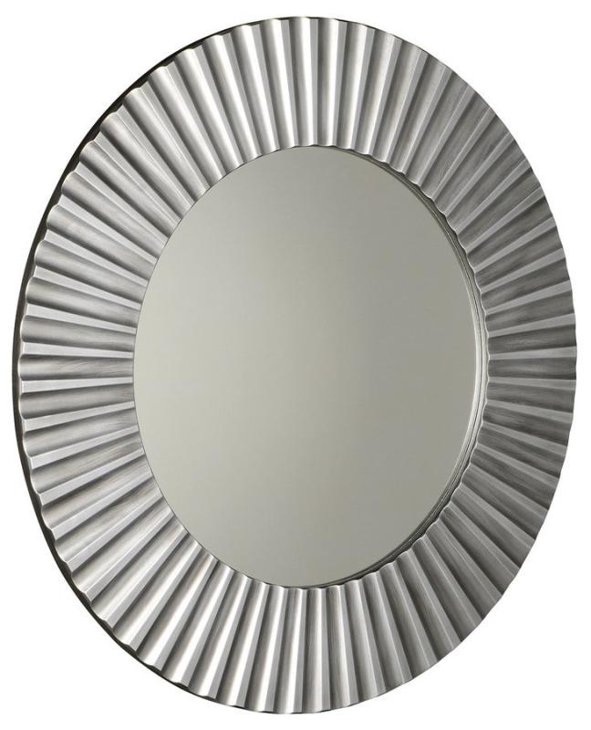 PRIDE kulaté zrcadlo v rámu, pr.90cm, stříbrná (PD902)