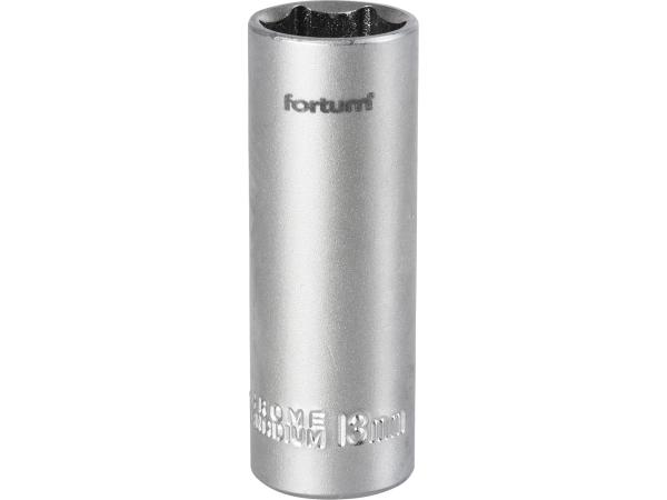 FORTUM 4701526 - hlavice nástrčná prodloužena 1/4", 13mm, L 50mm